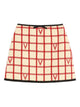 Valentino Grid-Patterned Mini Skirt