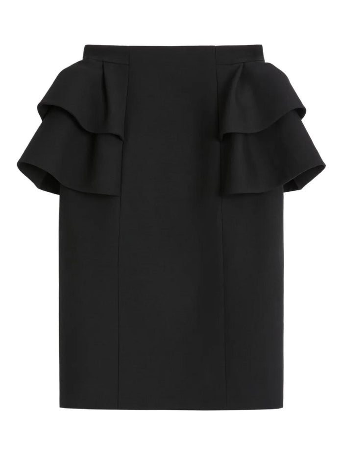 Valentino Garavani Black Crepe Skirt