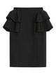 Valentino  Black Skirt With Ruffles On The Sides