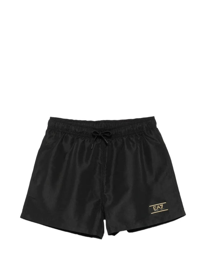 Ea7 Ea7 Emporio Armani Logo-Patch Drawstring Swim Shorts