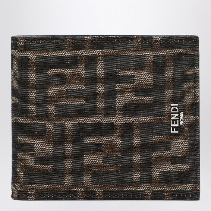 Fendi Leather Wallet With Ff Jacquard Design
