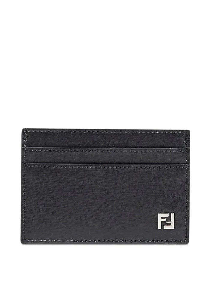 Fendi Ff Squared Leather Card Holder