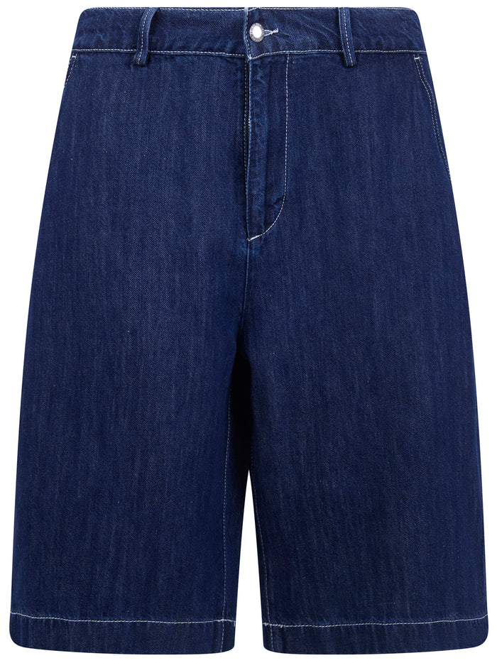 Seven For All Mankind Oversized Mix Linen Bermuda