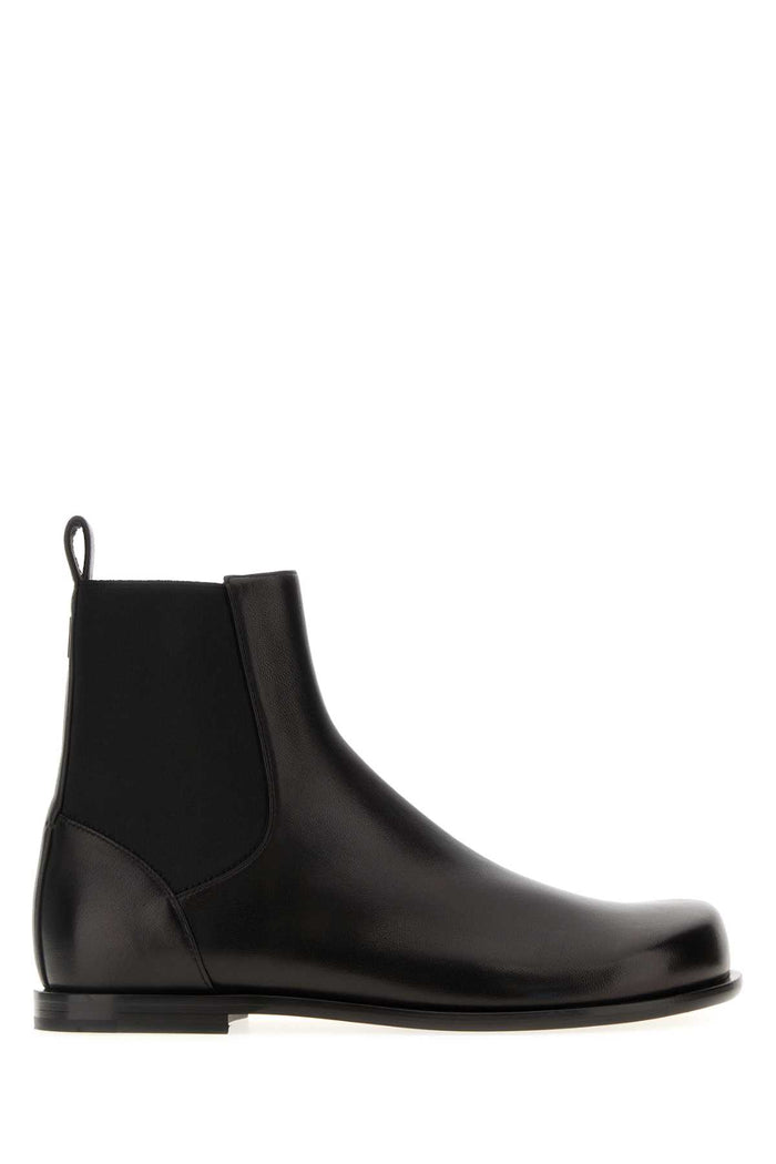Fendi Leather Slip-On Ankle Boots