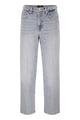 7 For All Mankind Stovepipe Straight Ankle Jeans In Light-Wash Denim
