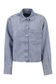 7 For All Mankind Lightweight Cotton And Linen Denim Shirt With Pocket