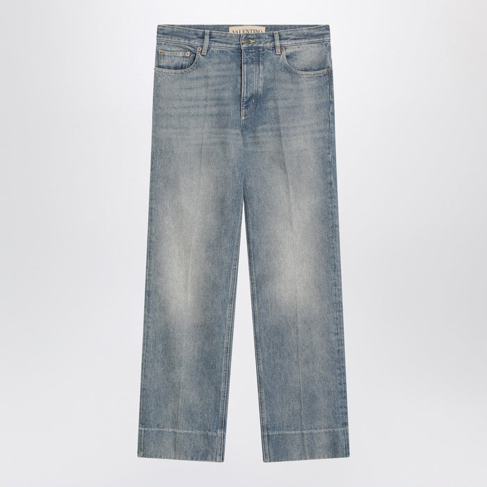 Valentino Medium Blue Washed-Effect Jeans