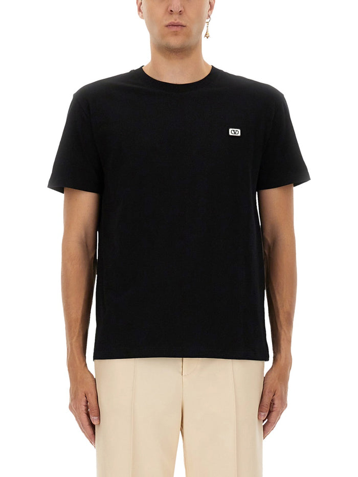 Valentino Black Cotton T-Shirts