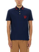 Valentino Blue Cotton Polo Shirts