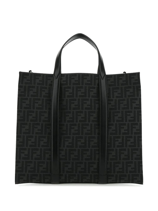 Fendi Black Leather Tote Bag