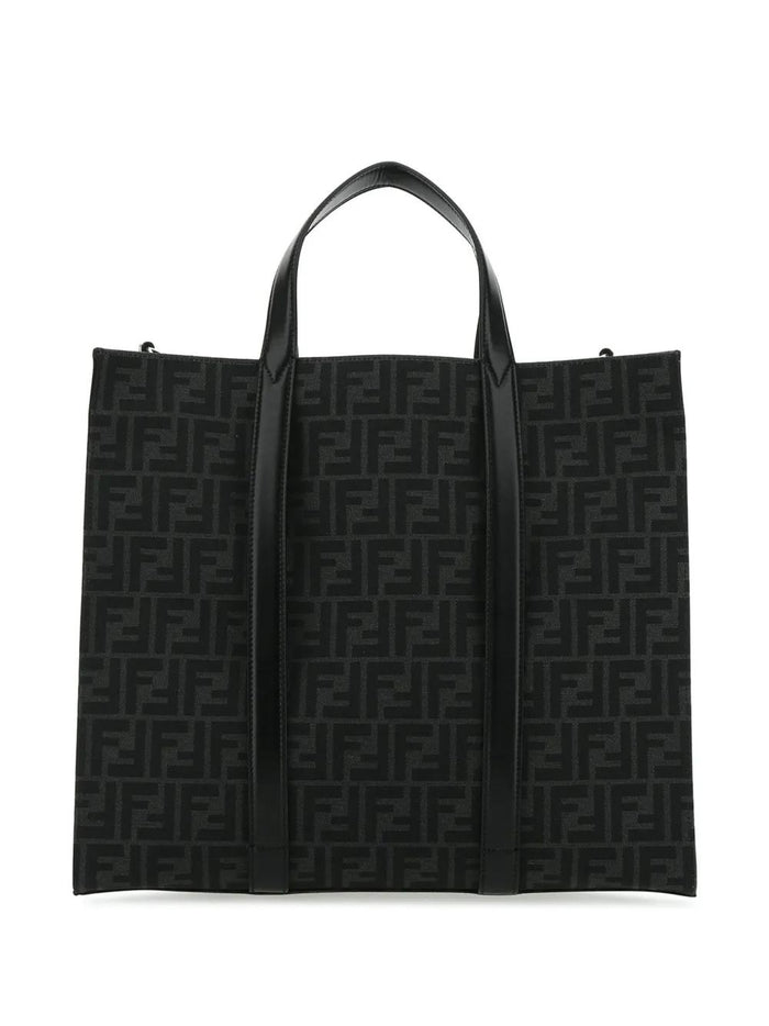 Fendi Black Leather Tote Bag