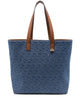 Fendi Blue Leather Tote Bag