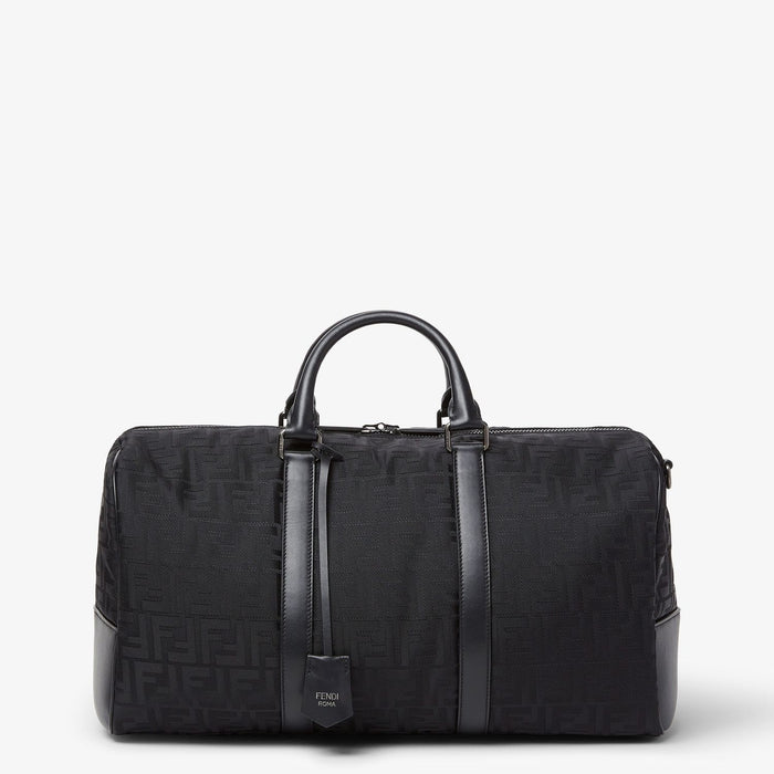 Fendi Black Leather And Fabric