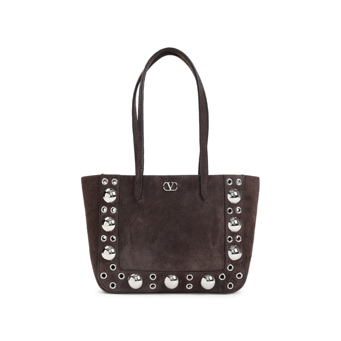Valentino Garavani Brown Suede Nellcã´Te Shopping Bag