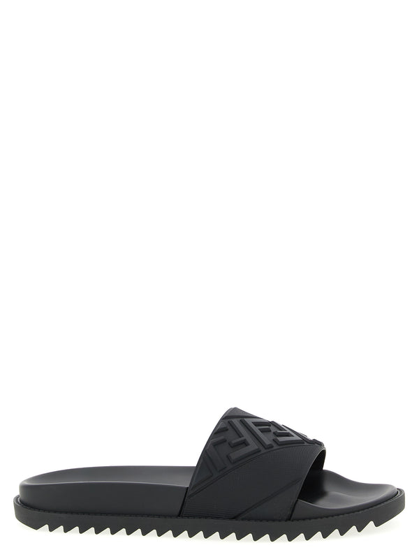 Fendi Logo Band Slides