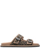 Fendi Feel Sandal In Ff Jacquard Fabric
