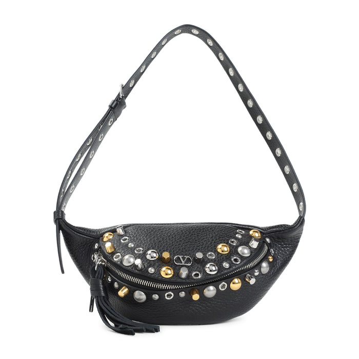 Valentino Garavani Black Leather Nellcã´Te Belt Bag