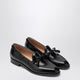 Valentino Garavani  Bowshire Loafers In Black Glossy Calfskin