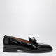 Valentino Garavani Bowshire Loafers In Black Glossy Calfskin