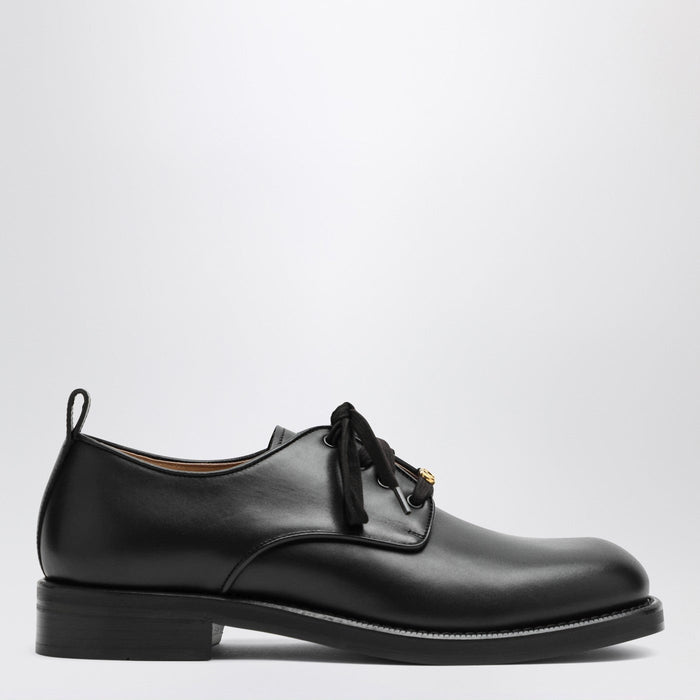 Valentino Garavani Black Leather Strap With Vlogo Plaque