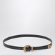 Valentino Garavani Black Vlogo Signature Belt In Polished Calfskin
