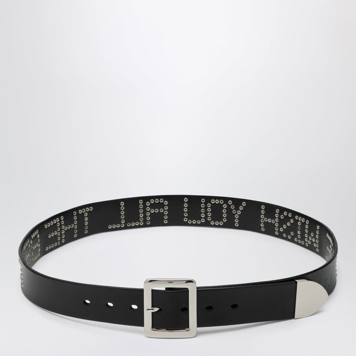 Dagger Black Leather We Wish You All The Best Belt