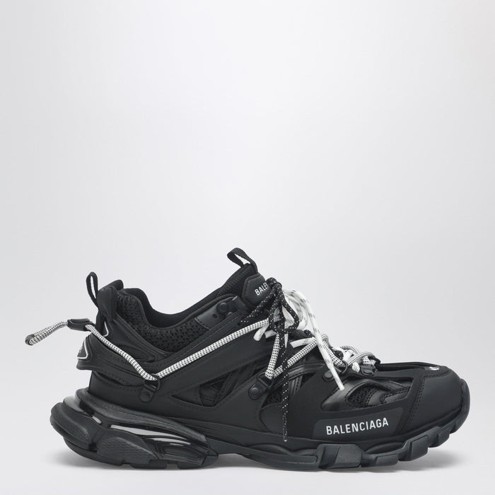 Balenciaga Low Track Sneakers In Black And White
