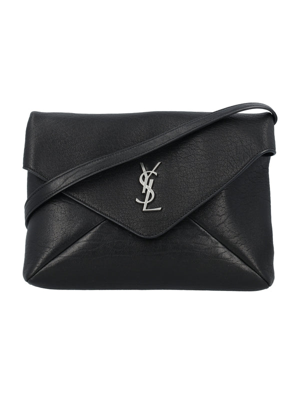 Saint Laurent Cassandre Leather Envelope Messenger