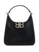 Balenciaga Black Leather Bb Soft Handbag