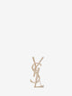 Saint Laurent Cassandre Cord Texture Metal Brooch