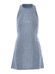 Self-Portrait Rhinestone Croc Effect Denim Mini Dress