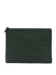 Dragon Difussion  Green Buffalo Calf Leather Clutch