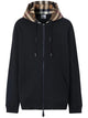 Burberry Check-Pattern Zip-Up Hoodie