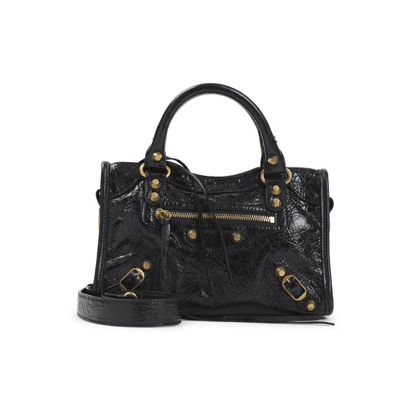 Balenciaga Le City Mini Bag In Black Lambskin