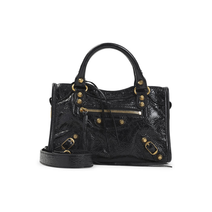 Balenciaga Black Gold Hardware Top Handle Bag