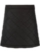 Burberry Brown Cotton Miniskirt Diamond Quilting