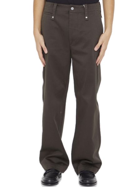 Burberry Chocolate Cotton Wide-Leg Pant