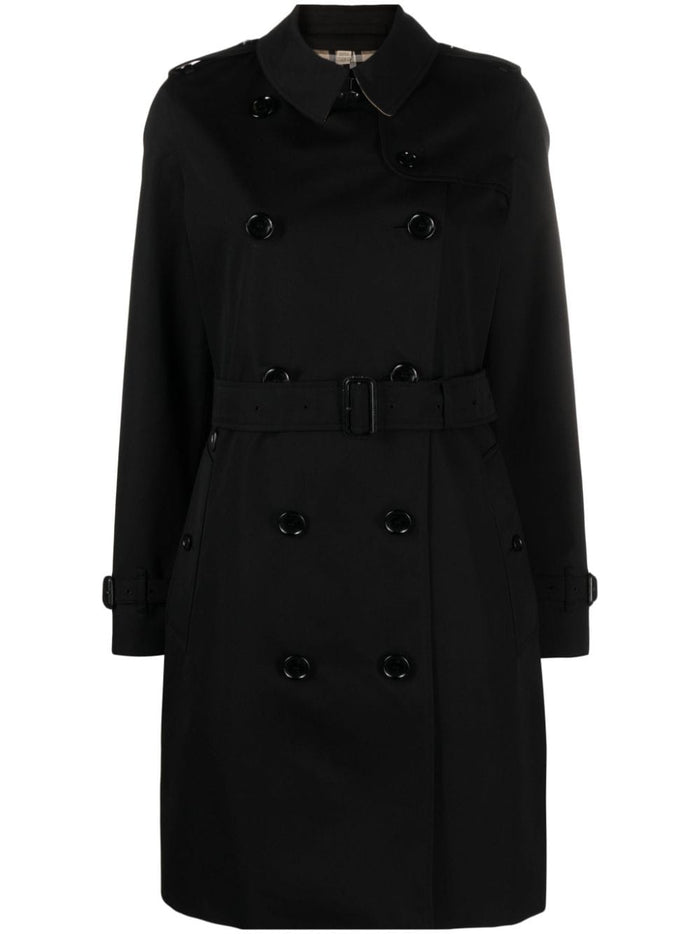 Burberry Black Gabardine Trench Coat