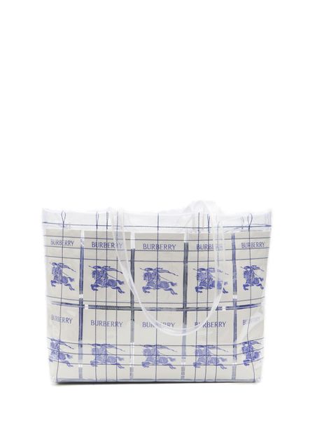 Burberry Embroidered Pvc Shopping Bag