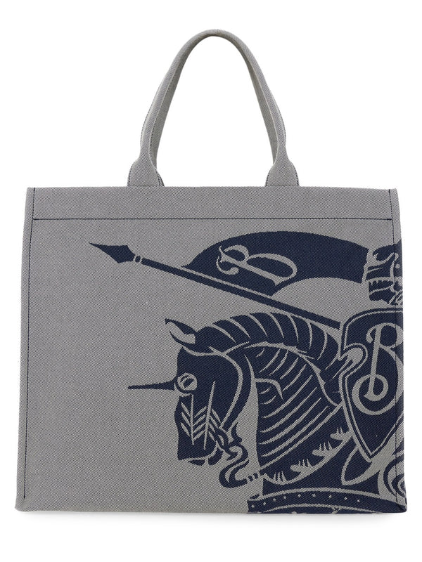 Burberry Embroidered Canvas Shopping Bag