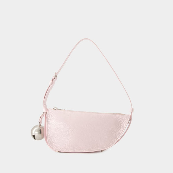 Burberry Pink Leather Knight Small Shoulder Bag