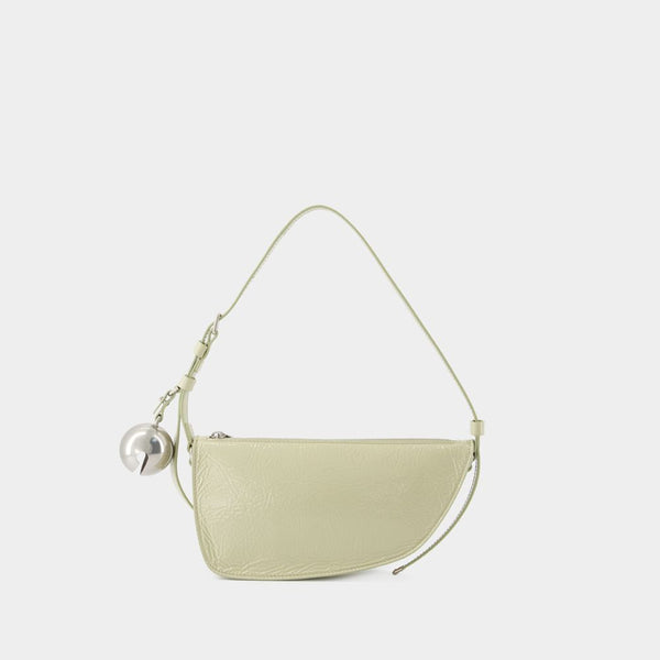 Burberry Pastel Green Leather Knight Small Shoulder Bag