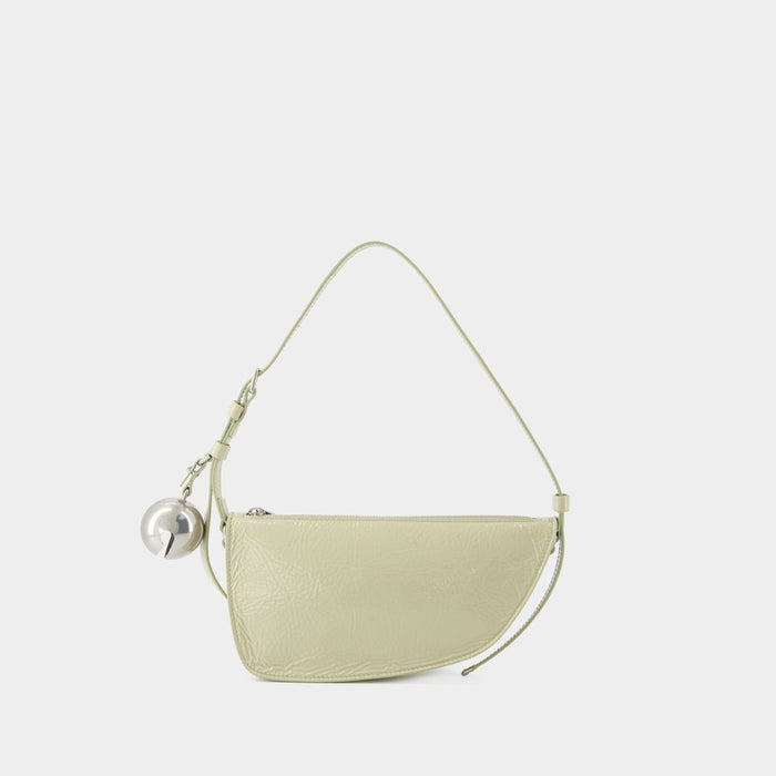Burberry Pastel Green Leather Knight Small Shoulder Bag