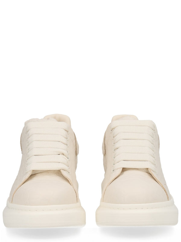 Alexander Mcqueen White Silk Sneakers