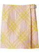 Burberry Pink And Purple Check Kilt