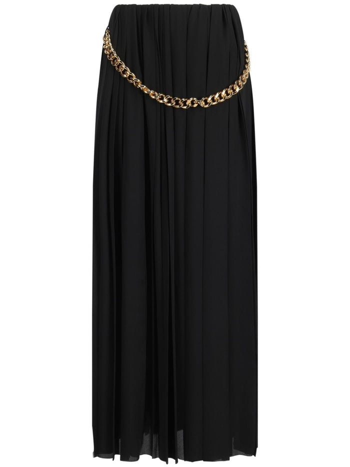 Balenciaga Chain Embellished Pleated Skirt