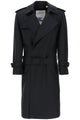 Burberry Black Silk Blend Trench Coat