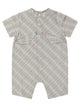 Burberry Kids Check Cotton Playsuit