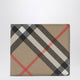 Burberry Beige Check-Pattern Wallet