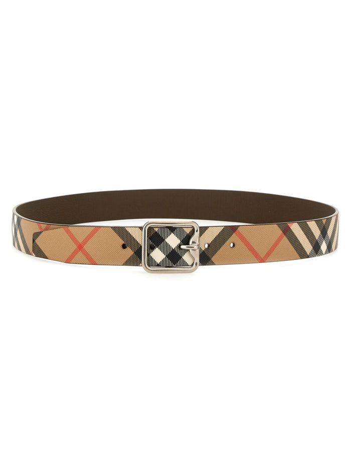 Burberry Printed E-Canvas Reversibile Belt
